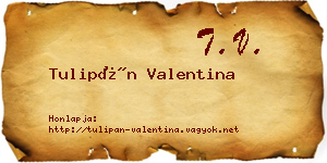 Tulipán Valentina névjegykártya